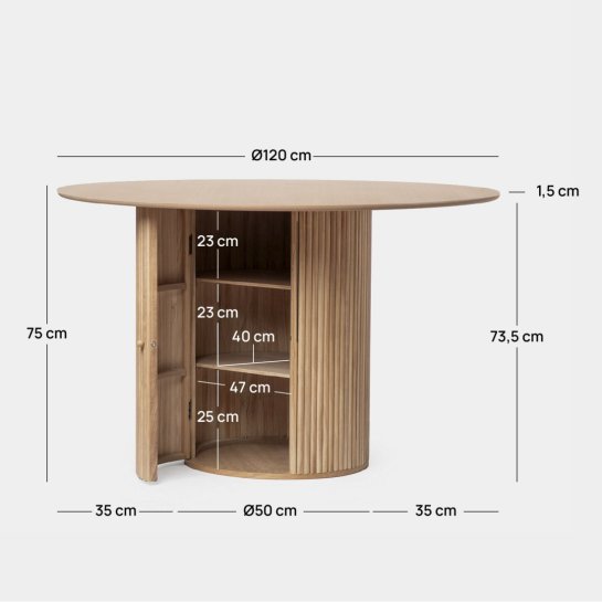 Vemi - Mesa de jantar redonda 120
