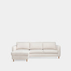 Beth - Sofá chaise longue reversível de 3 lugares