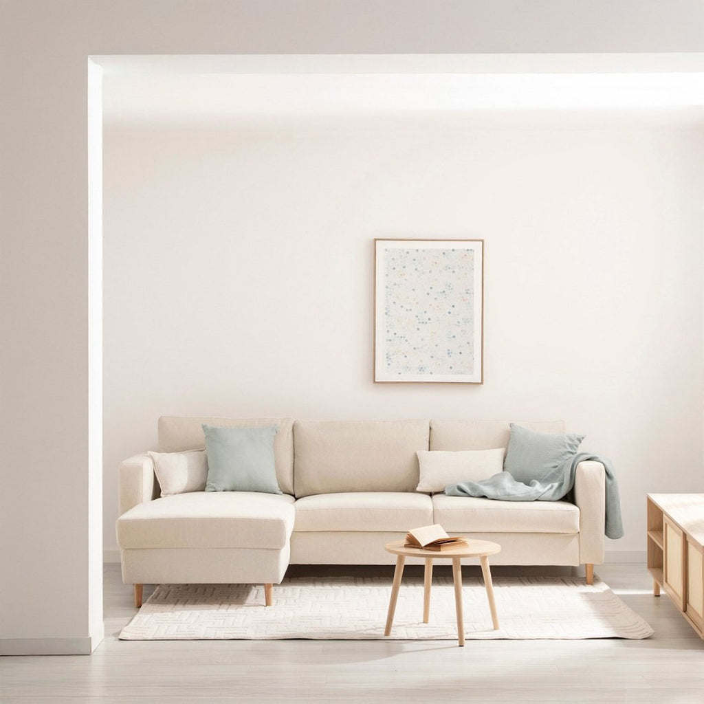 Beth - Sofá chaise longue reversível de 3 lugares