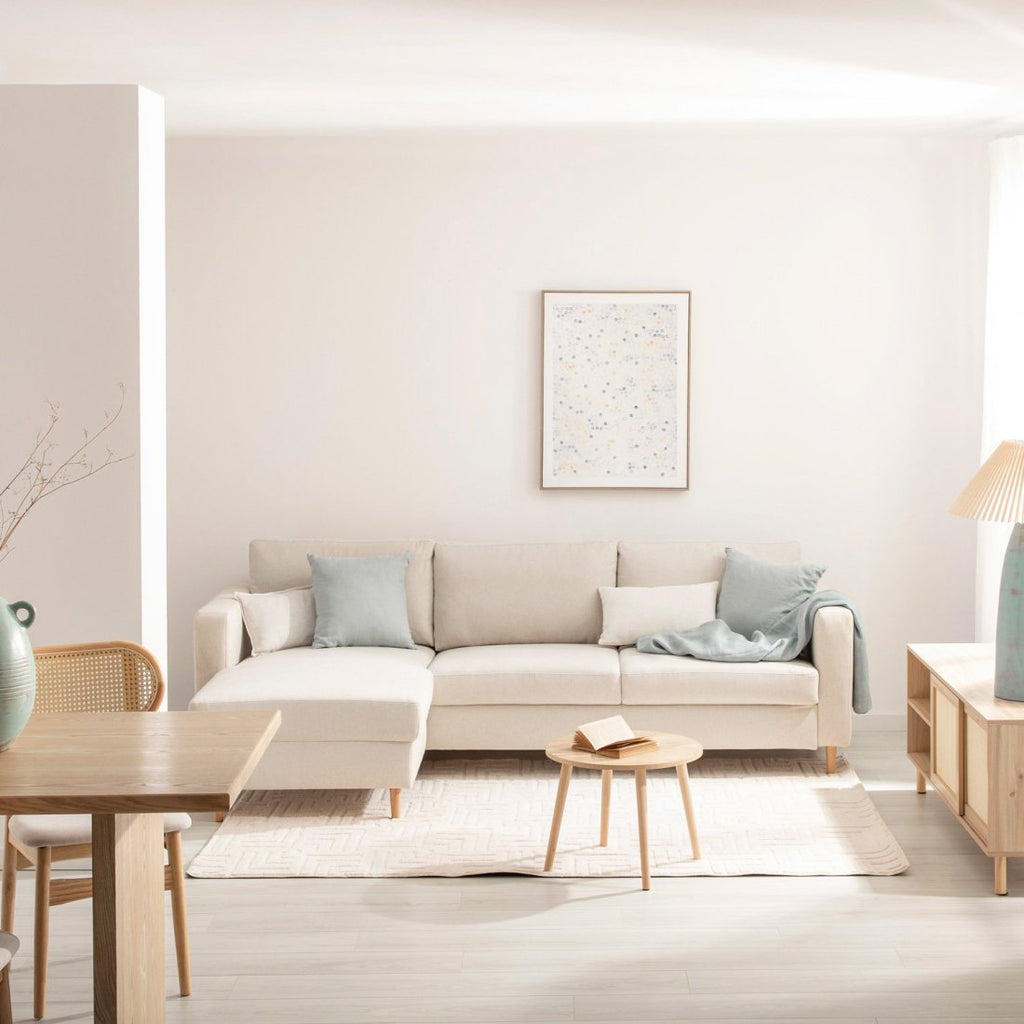 Beth - Sofá chaise longue reversível de 3 lugares