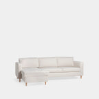 Beth - Sofá chaise longue reversível de 3 lugares