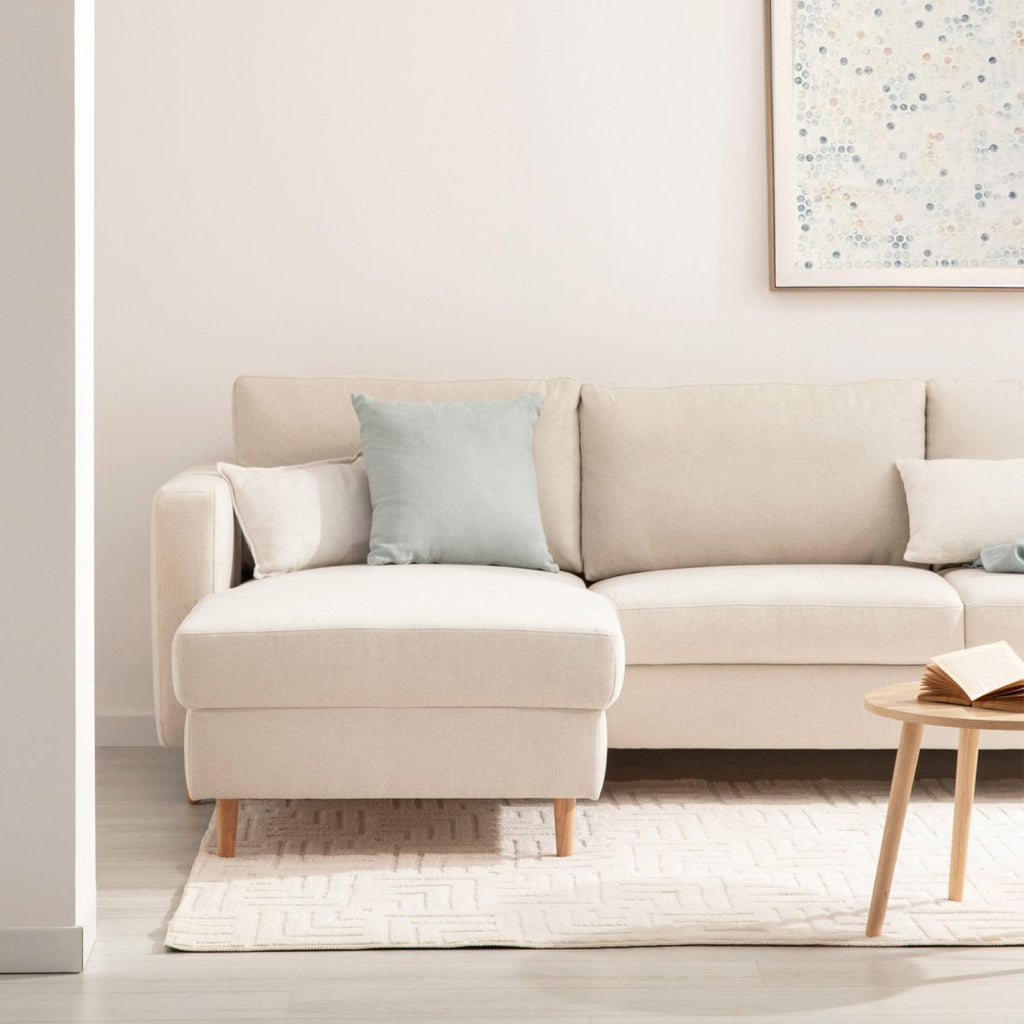 Beth - Sofá chaise longue reversível de 3 lugares