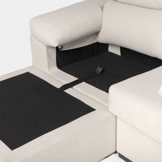 Karlmar - Sofá chaise longue reversível de 3 lugares