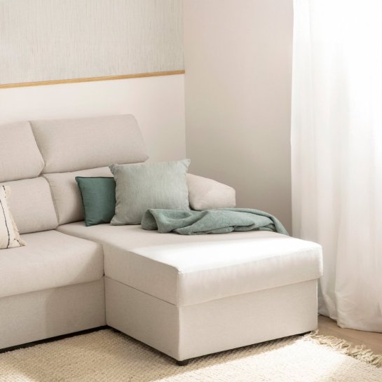Karlmar - Sofá chaise longue reversível de 3 lugares