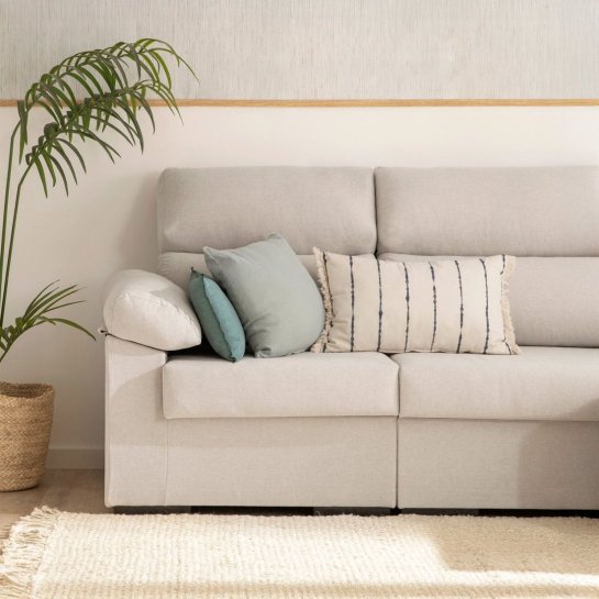 Karlmar - Sofá chaise longue reversível de 3 lugares